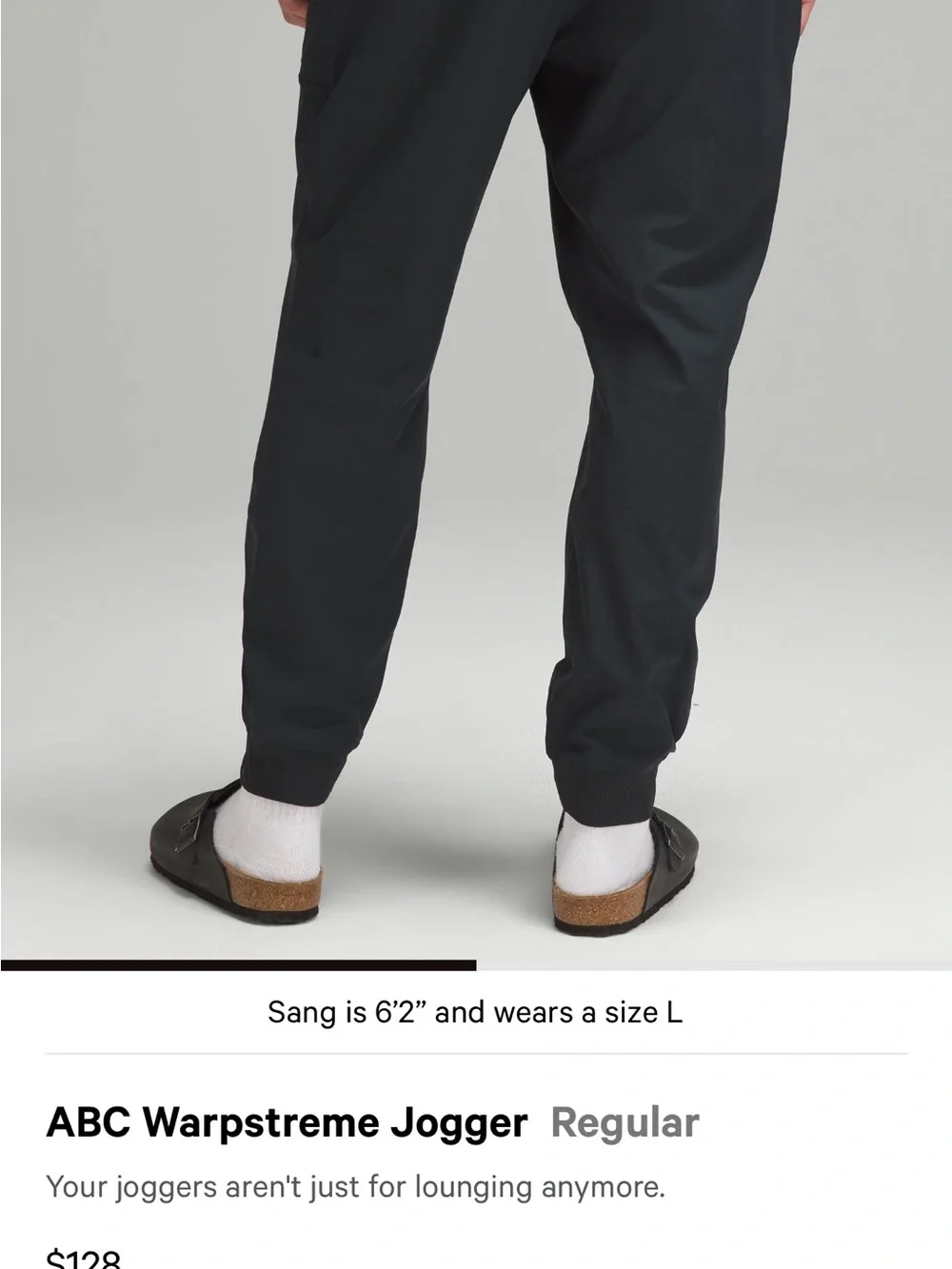 lululemon athletica Men's Black Tapered Joggers